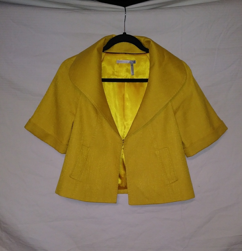 Classiques Entier Canary Yellow Cropped Blazer